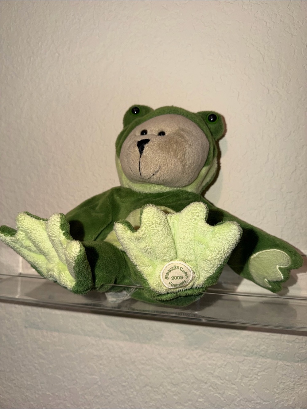 Green Frog Plush Bear Stuffed Animal - Starbucks